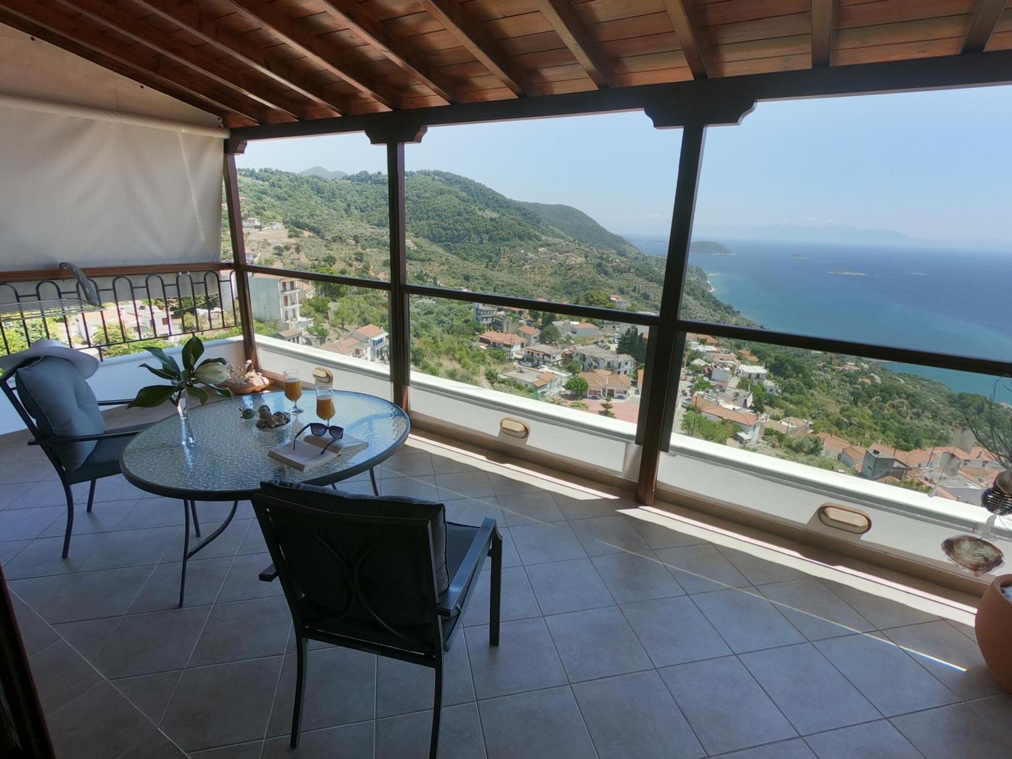 Horizon Studios With Sea View - Free Parking Glossa Exterior photo